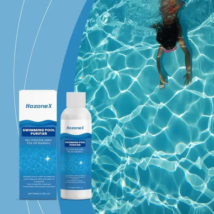 Liquide purificateur de piscine, clarifiant l'eau de piscine, sans odeur, élimine la saleté rapideme