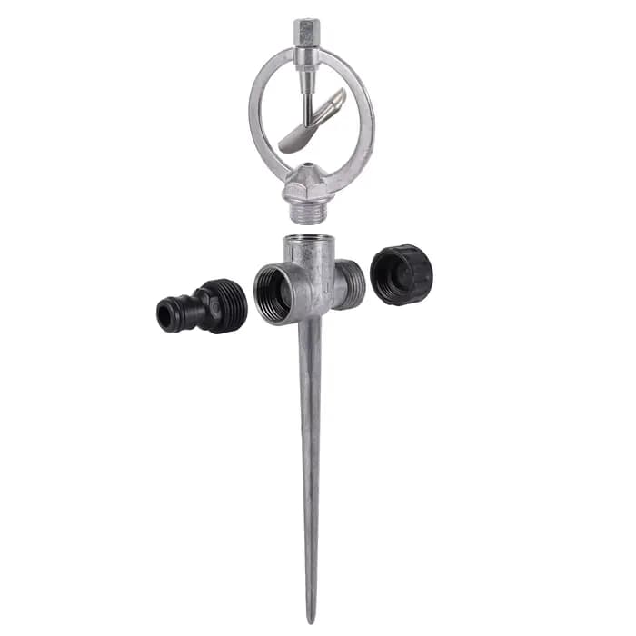 Arroseur d'irrigation à tête papillon en métal Zinc, 1/2 pouces, rotatif à 360 degrés, robuste, pour