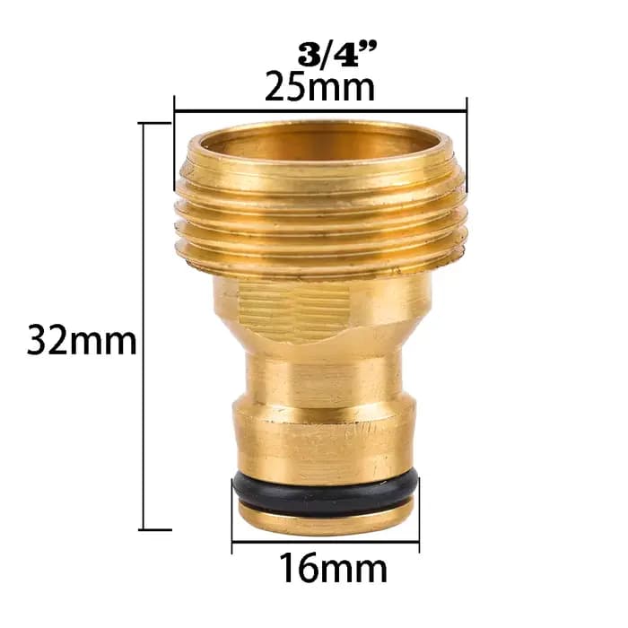 Robinet en laiton à filetage 1/2 "3/4" 1 ", connecteur rapide, adaptateur d'arrosage de jardin, tuya