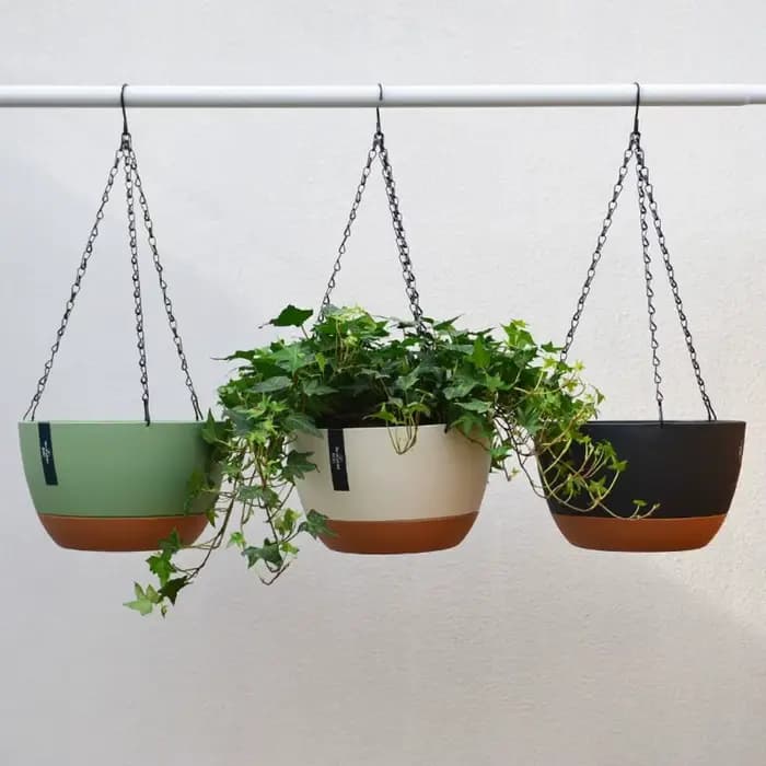 Jardinières suspendues durables à arrosage automatique, Pot de plantes hydroponiques en plastique ép