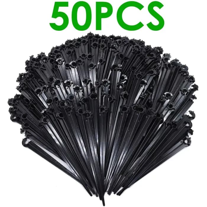 SPRYCLE 50-200X jardin 1/4 pouces crochet de type C Support fixe piquets tige ajustement 4/7mm tuyau