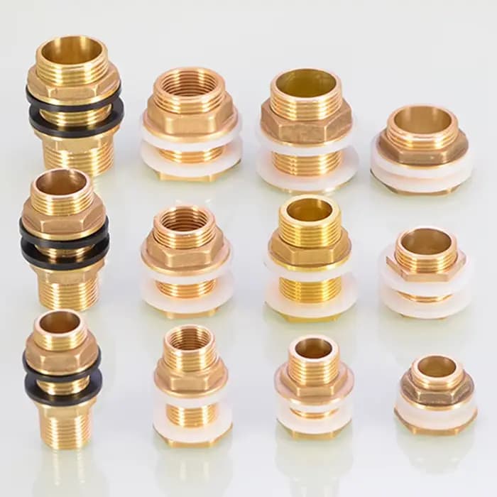 Connecteur de réservoir d'eau en laiton 1/2 "3/4" 1 ", joint en Silicone, tuyau en cuivre, Joint d'a