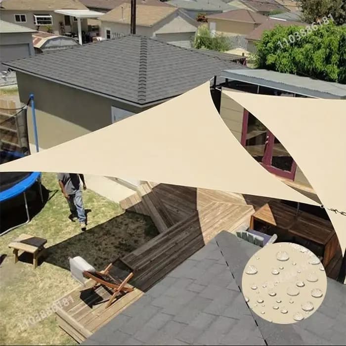 Voile d'ombrage triangulaire multi-tailles, imperméable, pour jardin extérieur, Patio, fête, protect