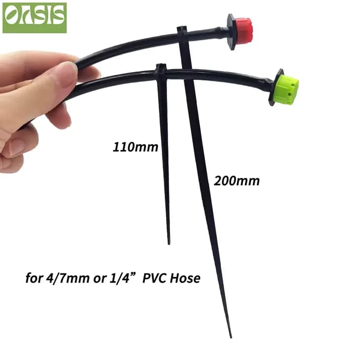 OASIS 50-1000 pièces jardin 1/4 "piquet fixe tiges Support 11cm 20cm pour l'irrigation goutte à gout