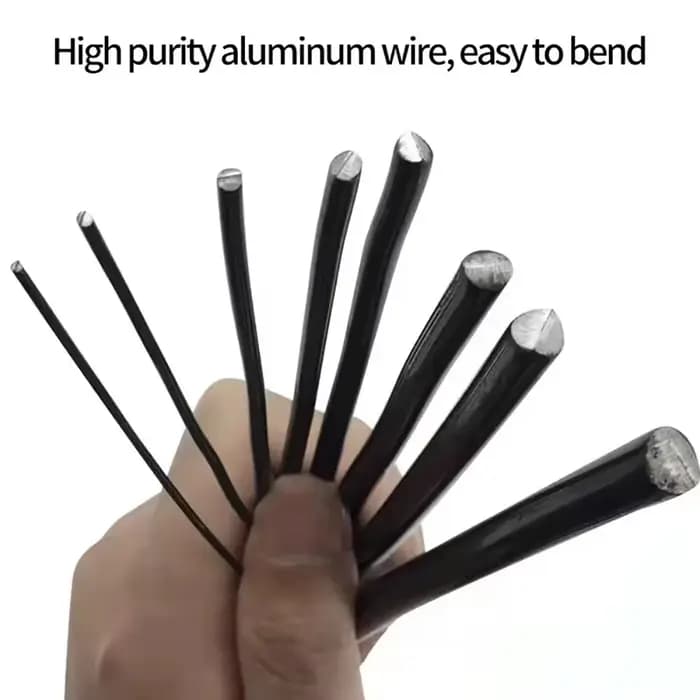 Fil de bonsaï en aluminium anodisé, 5m, support pour plantes, fil d'entraînement pour formes de plan