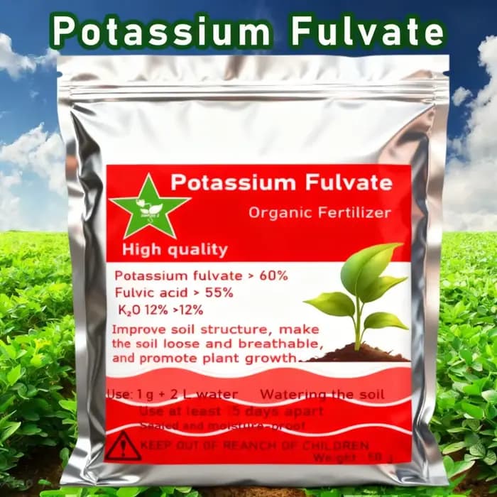 Engrais organique au fulvate de potassium 50g, K-fulvate, acides humiques, potasse naturelle, soluti