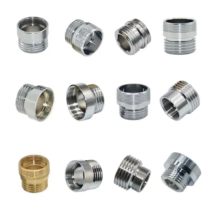 Coupleur de robinet d'eau en laiton argenté 1/2 "à M16 M18 M20 M22 M24 M28, connecteur fileté, racco