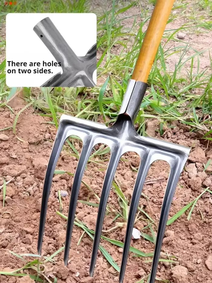 Fourchette agricole pour sol lâche, outils agricoles en acier au manganèse à quatre dents, desserrag