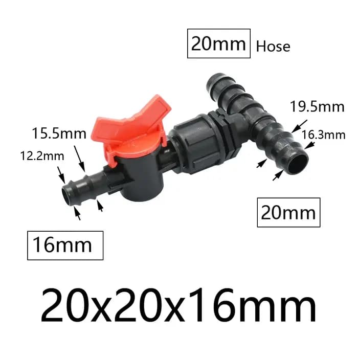 Séparateur en T pour Tube Pe d'irrigation goutte à goutte, raccords barbelés 16/20/25mm, tuyau réduc