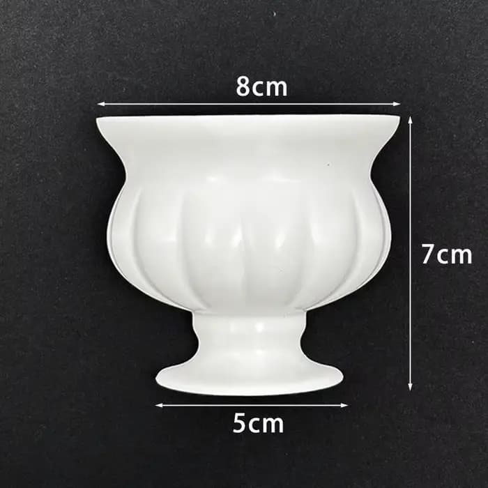 Vase mural demi-cercle blanc pour peinture à l'huile à la française, pot de fleurs mural demi-cercle