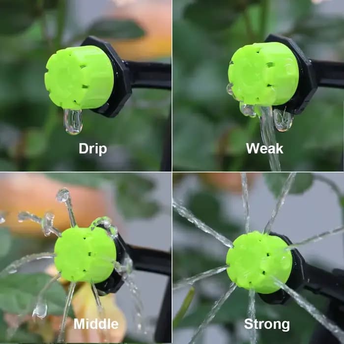 Buse d'arrosage réglable à 8 trous, 30 à 1000 pièces, 0-70L/H, Micro émetteur d'égouttement de 1/4 p