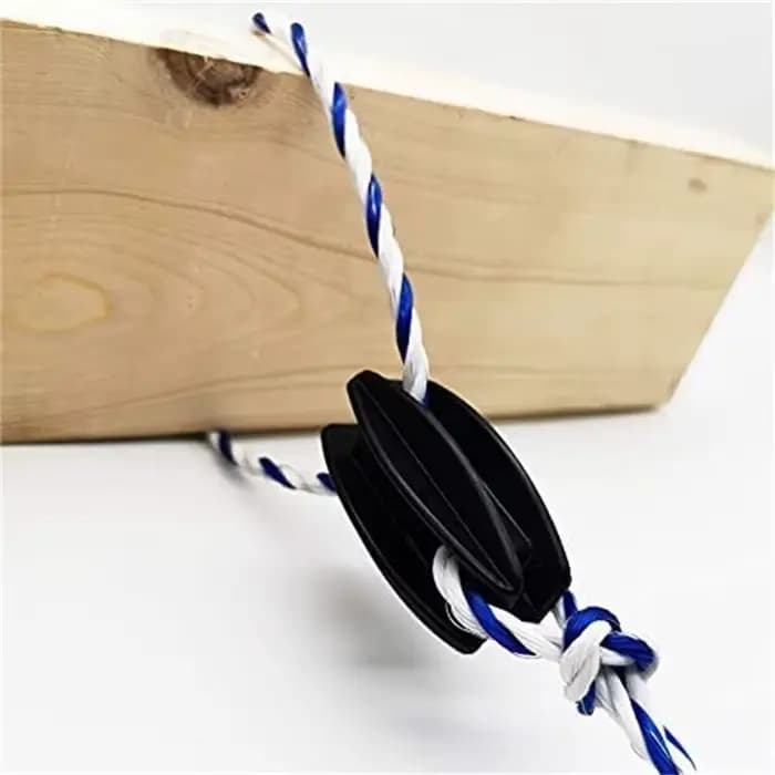 Isolateur de clôture électrique en plastique noir stabilisé UV, clôture de jardin de ferme, extrémit