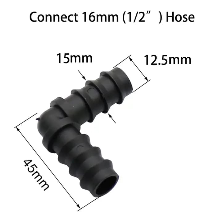 Connecteur coudé à 90 degrés pour Micro Irrigation, tube PE, raccord goutte à goutte pour arrosage d