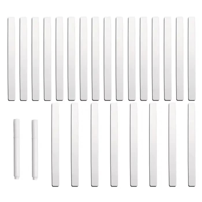 Étiquettes de plantes en acrylique, 24 pièces, marqueurs de plantes vierges transparents, marqueurs 