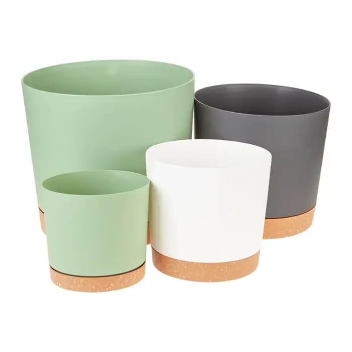 Pot de plante circulaire en plastique avec séparation, jardinière succulente, conception de bonsaï, 