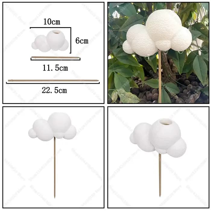 Piquet d'arrosage automatique en forme de nuage mignon pour plantes en pot, dispositif d'arrosage po