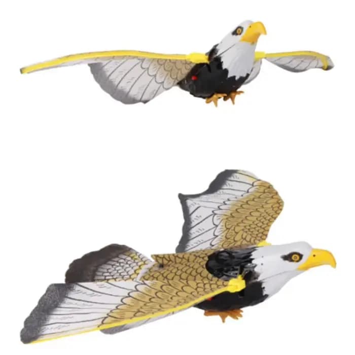 Épouvantail d'oiseaux volants portable avec musique répulsif, oiseau Shoous, aigle frontal, décorati