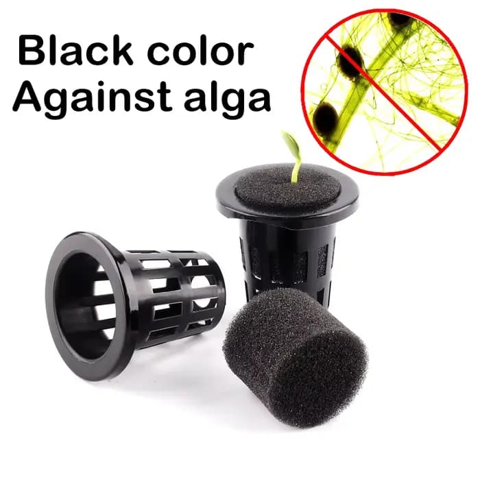 Paniers hydroponiques noirs, 50 pièces, éponge de plantation de légumes de jardin, Pots de pépinière