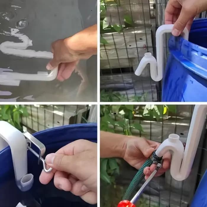 Kit de tuyau de Siphon auto-amorçante, transfert d'eau de pluie et de trop-plein pour un Drainage au