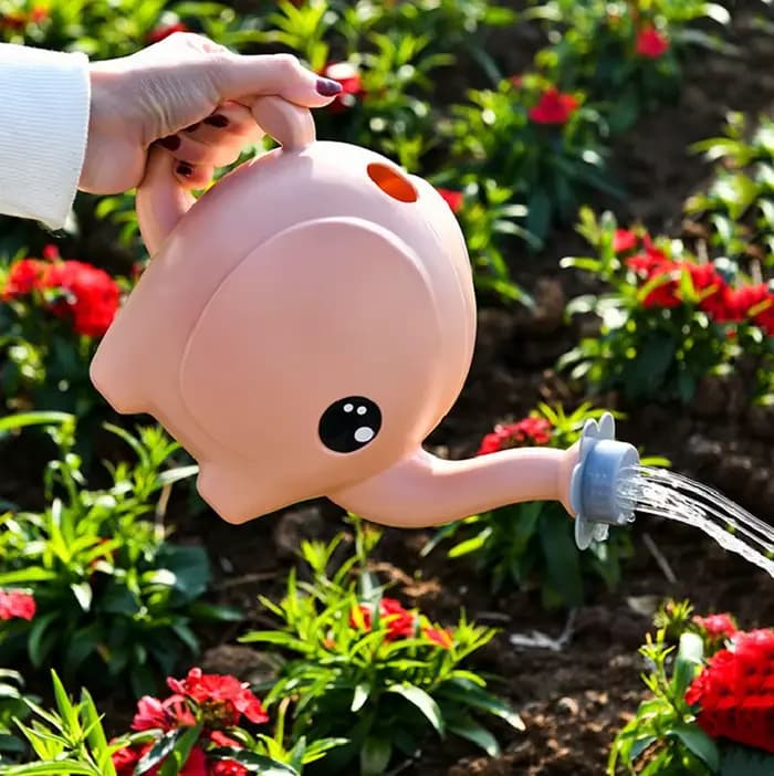 Arrosoir en plastique en forme d'éléphant pour enfants, d'argile de jardinage de pelouse, pot de des