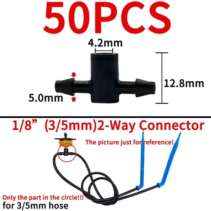 Oasis-Connecteur d'eau de jardin, d'argile goutte à goutte pour 1/4 en effet et 1/8 accessoires de t