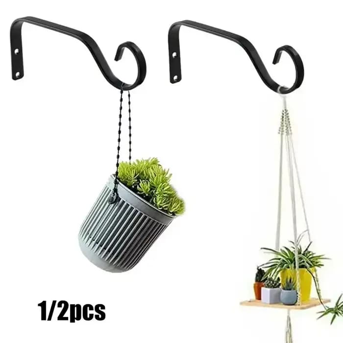 Crochet de Pot de fleur en métal, supports de panier suspendu, cintre pour plantes de jardin, croche