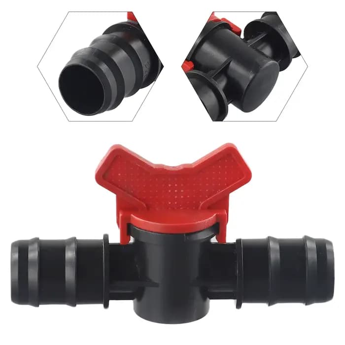 1 pièce Robinet d'arrêt à bille 16mm 20mm 25mm, Raccord de raccordement pour tuyau PE PN4, Tuyau d'i