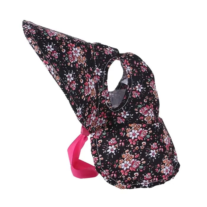 PupMED-Chapeau de chien avec trous d'oreille pour l'extérieur, protection solaire, casquette florale