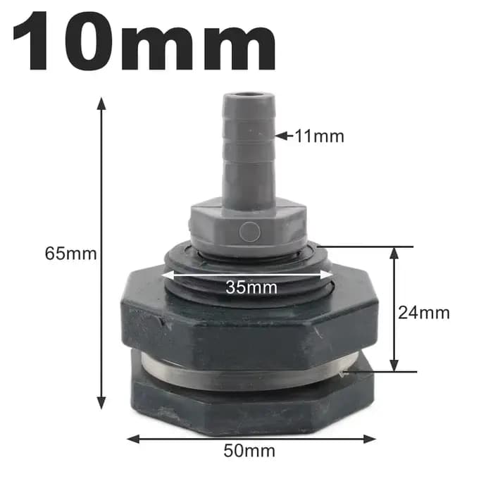 Connecteur de réservoir d'eau en PVC, Tube G1/2 à 8/10/12/16mm, adaptateur de réservoir de poisson d