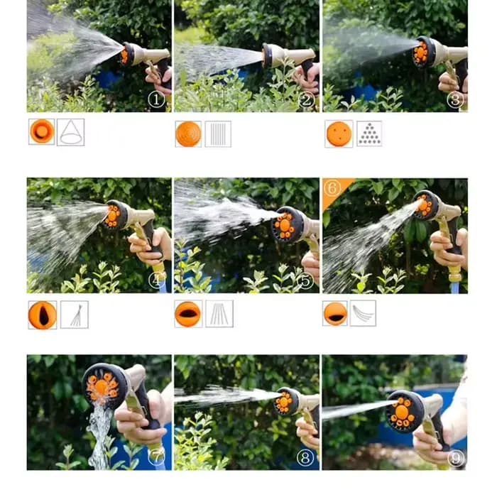 Buse de tuyau de pistolet à eau de jardin, buse métallique robuste, Durable et pas facile à rouiller