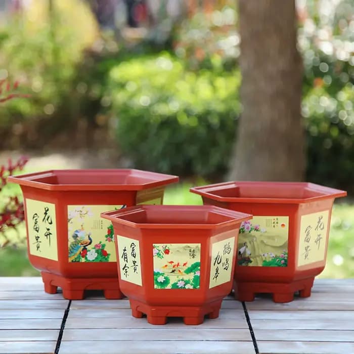 Pot de fleur en plastique durable, bonsaï en résine épaissie, fournitures de jardin, jardinière hydr
