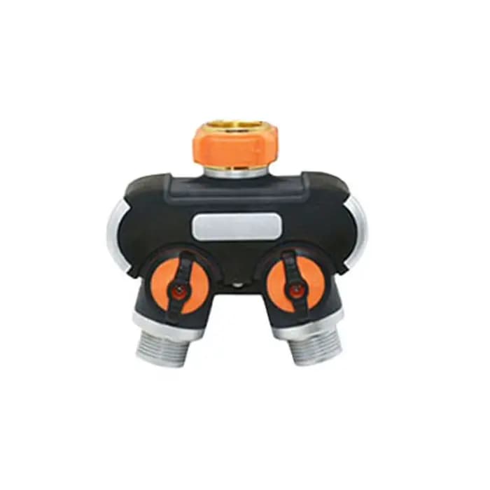Séparateur d'eau du robinet de jardin à 4 voies, filetage 3/4 en laiton, tuyau d'eau, séparateur à 4