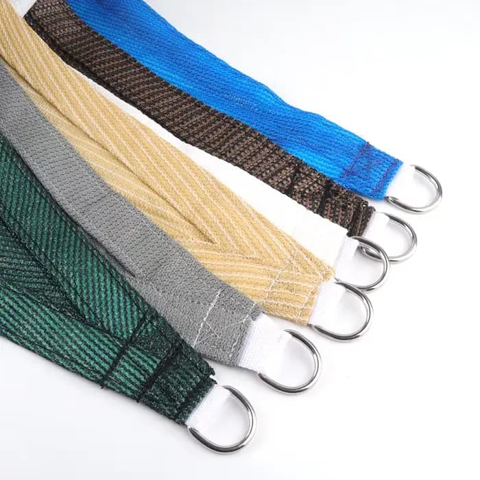 Filet pare-soleil triangulaire en tissus marron, ombrage 90% extérieur, Anti-UV, refroidissement, Ga