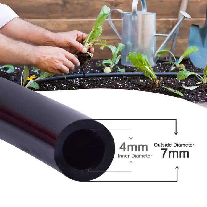50FT 1/4 pouces tube d'irrigation goutte à goutte tube de Distribution vierge ligne de Tube d'arrosa