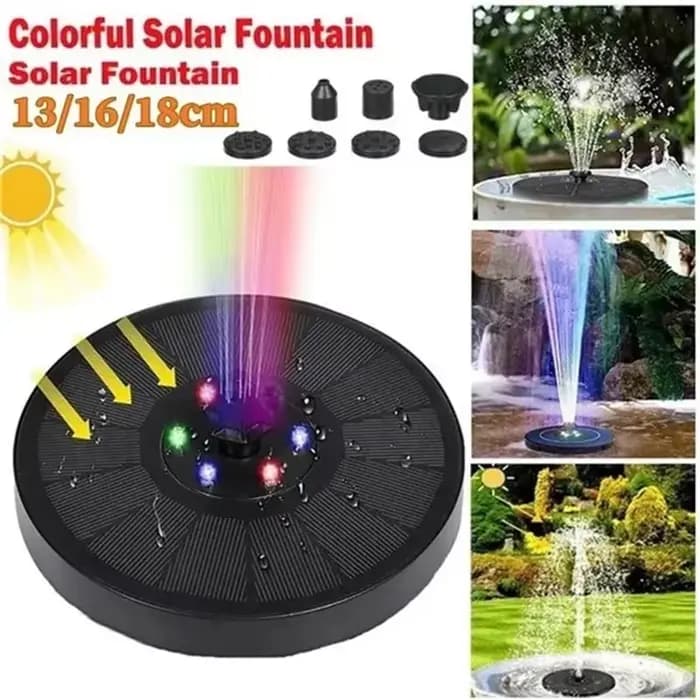Pompe de fontaine solaire, Kit d'arrosage des plantes à économie d'énergie, fontaine solaire colorée