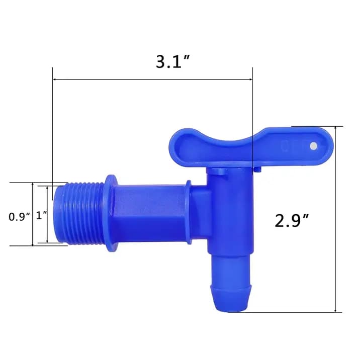 Robinets de robinet de tambour de 3/4 pouces avec joint EPDM, matériaux compatibles FDA, connexion N