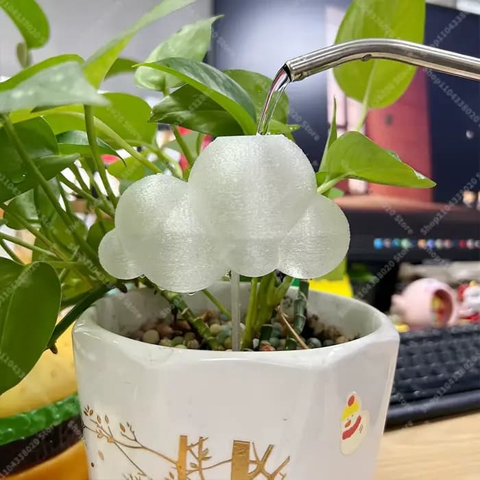 Piquet d'arrosage automatique en forme de nuage mignon pour plantes en pot, dispositif d'arrosage po