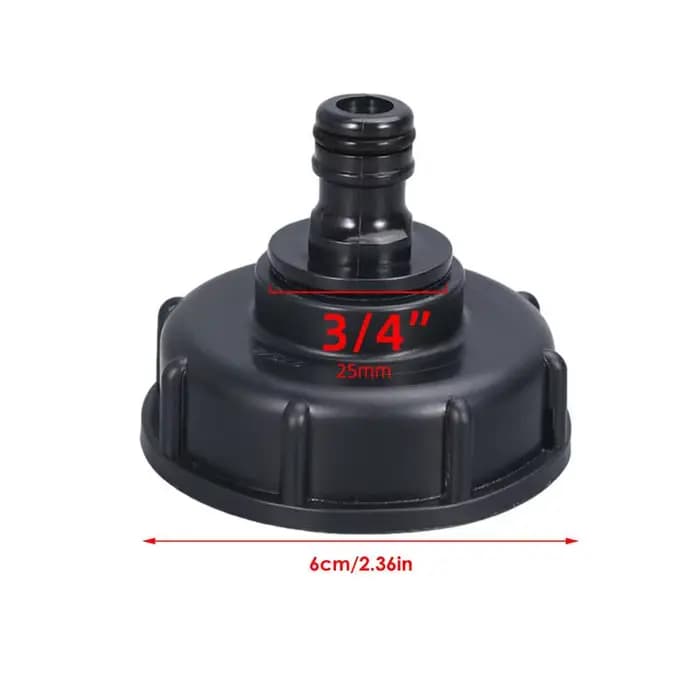 Adaptateur de Valve de réservoir IBC, connecteur à filetage mâle de 1/2 et 3/4 pouces, pièces de rac