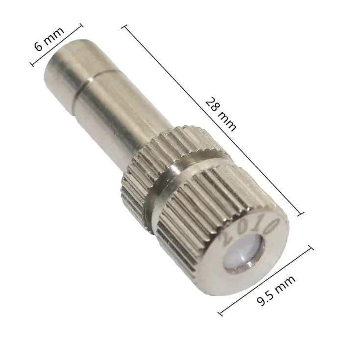 Buse de brumisation basse pression 6mm, 50 pièces, 0.1-0.8mm, atomiseur de brouillard pour jardin, s
