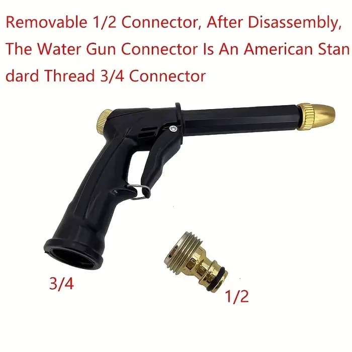 Pistolet à mousse haute pression avec buse réglable, connecteur de tuyau d'arrosage rotatif, pulvéri