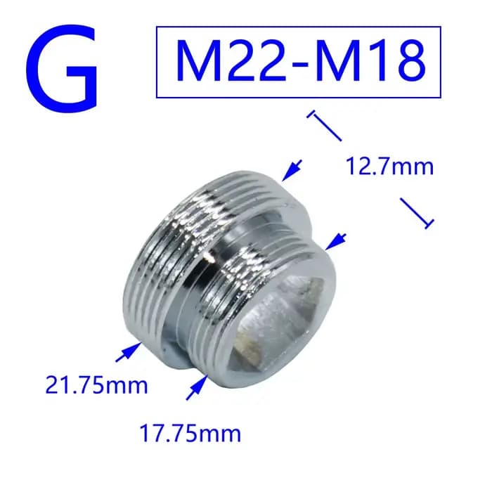Connecteur de filetage en laiton 1/2 "M16 M17 M18 M19 M20 M22 M24 M28 M32, mâle femelle pour barbote
