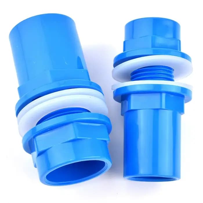 Connecteur de tuyau en PVC bleu 20 ~ 50mm, Joint de Tube d'alimentation en eau d'irrigation de jardi