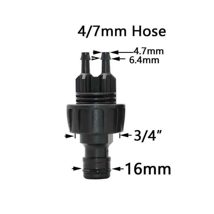 Adaptateur de connecteur de tuyau d'arrosage, filetage 1/2 "3/4" à 4/7mm, raccords de Tube barbelé 1