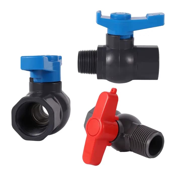 Robinet à tournant sphérique en PVC 3/4 "/1 pouce, 1 pièce, robinet d'eau, adaptateur de robinet d'a