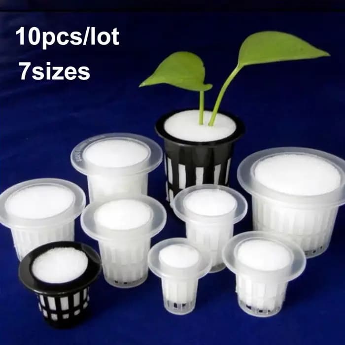 Pots de culture de plantes en maille sans sol, support de panier en filet, plateau de tasse de pépin
