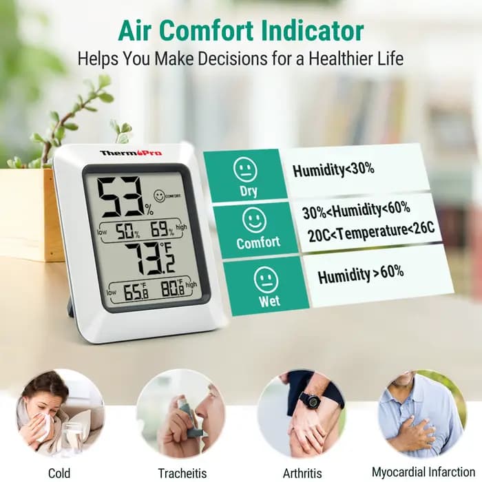 Thermopro TP50 thermomètre numérique hygromètre intérieur électronique environnement chambre thermom