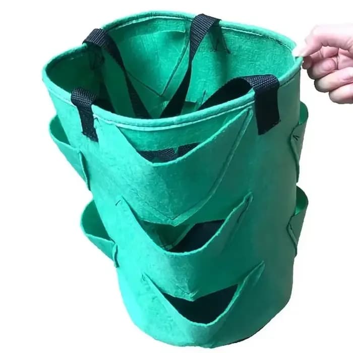 Sac de plantation de fraises en plastique, sac suspendu pour culture de plantes, fournitures de jard