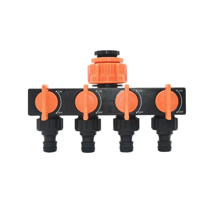 Séparateur d'eau du robinet de jardin à 4 voies, Irrigation goutte à goutte, tuyau d'eau, vanne d'ir