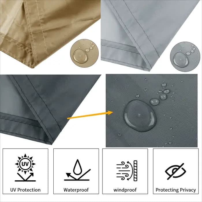 Couverture d'Écran de Confidentialité pour délégations, Grille d'Ombrage Étanche, Protection UV 95%,