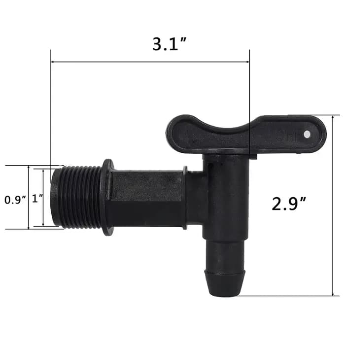 IBC barils eau bout à bout robinet auto-fait en plastique robinet pour bière brassage de pluie réser